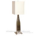 Top quality wooden table lamp with switch in the base square lampshade for five star guestroom